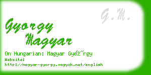 gyorgy magyar business card